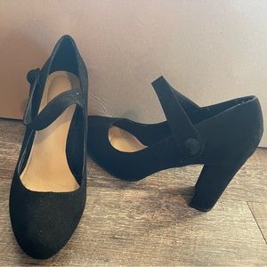 Chunky Black Heel with Strap